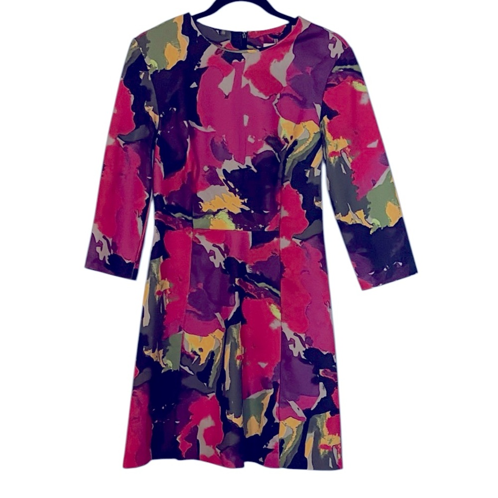 Trina Trina Turk Dress with beautiful bold multi colors, size M,